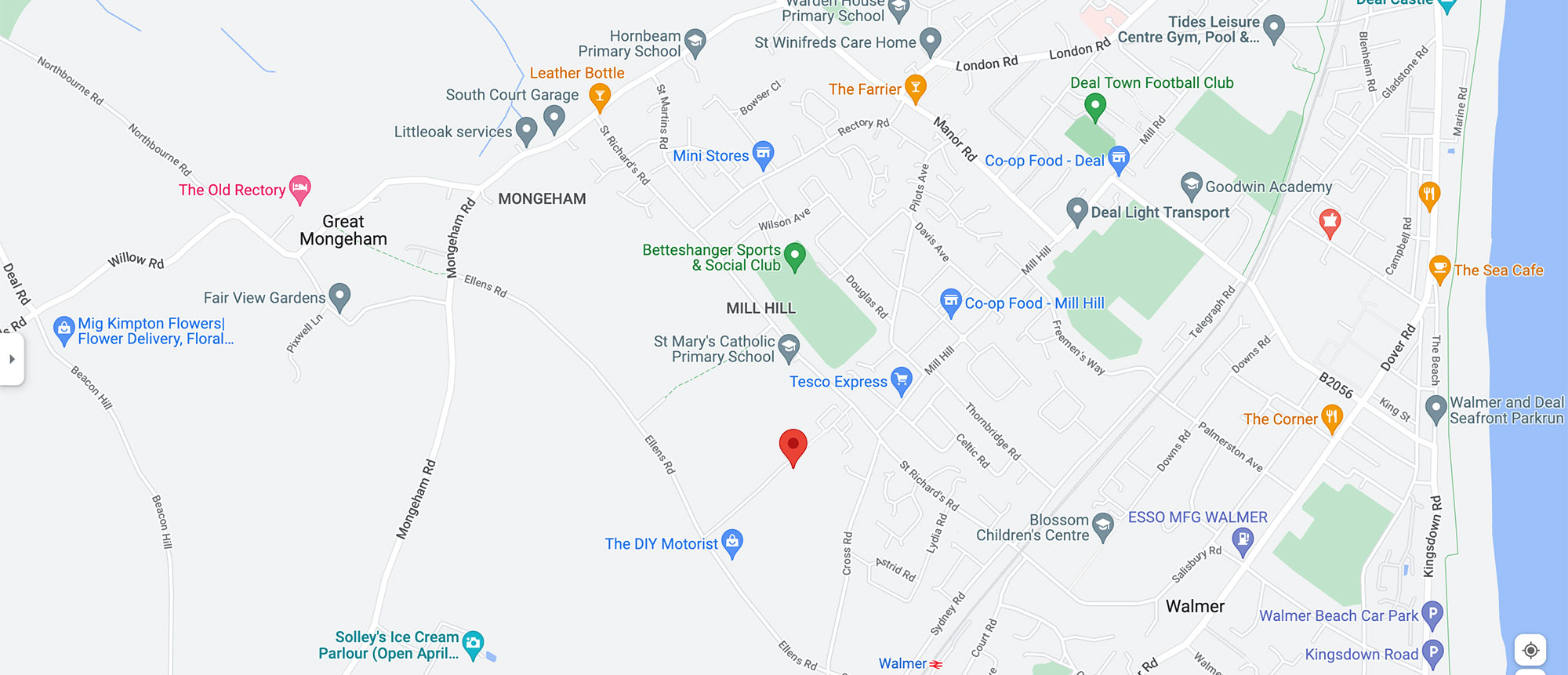 Map for directions to SG Storage Containers